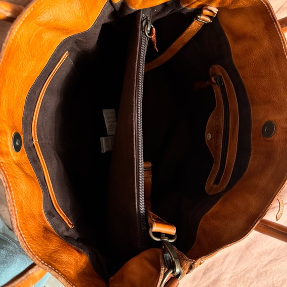 BED|STU Rustic Pecan Rockaway Brown Leather Shoulder Bag - Picture 6 of 7